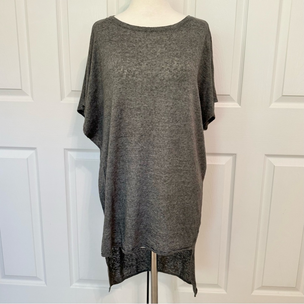 ITALIAN TUNIC SWEATER GRAY ONE SIZE FITS MOST
